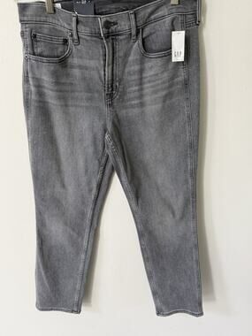 Gap Vintage Mid Rise Slim Jeans Size 31 12R Womens Black Gray Straight New